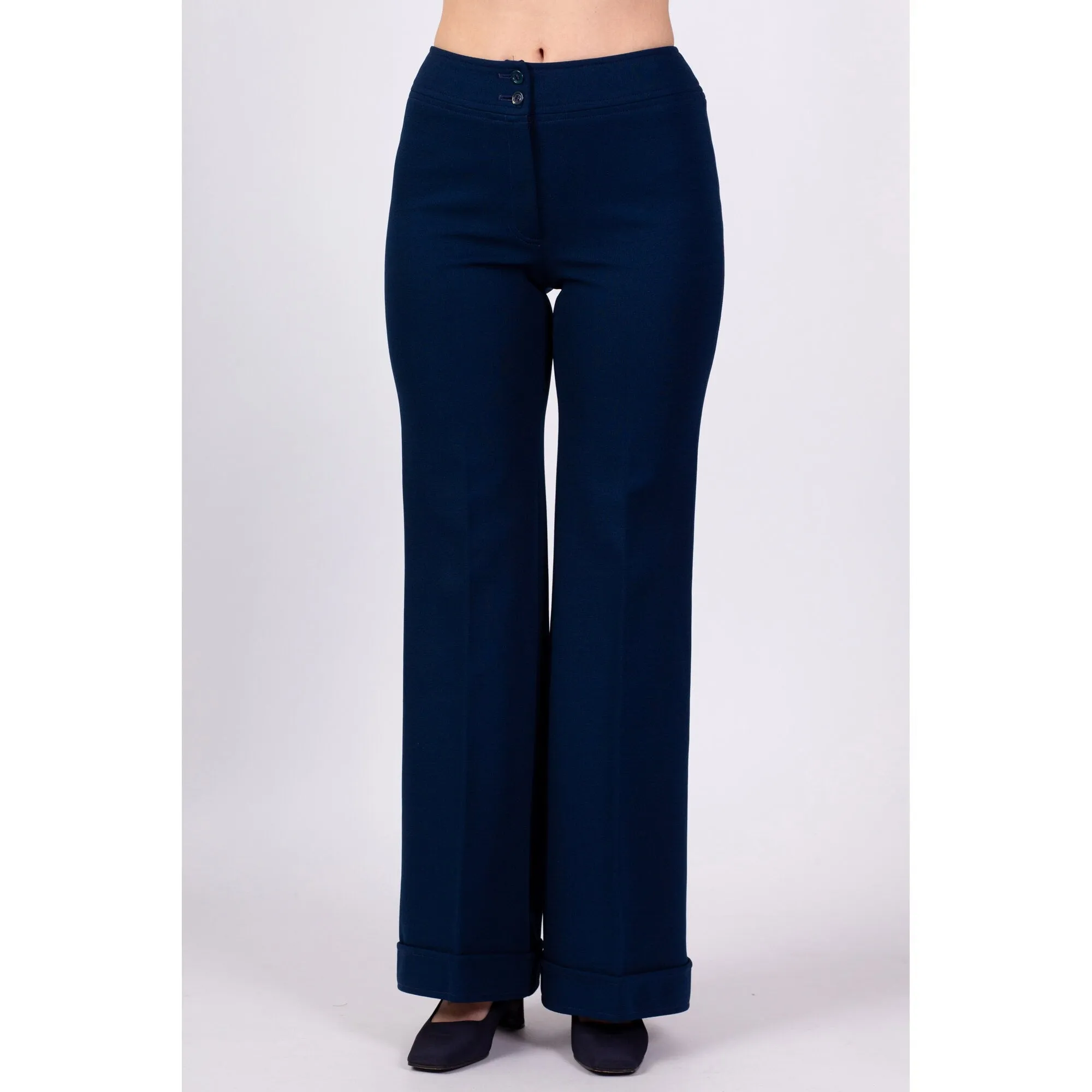 70s Jones New York Navy Blue Trousers - Small