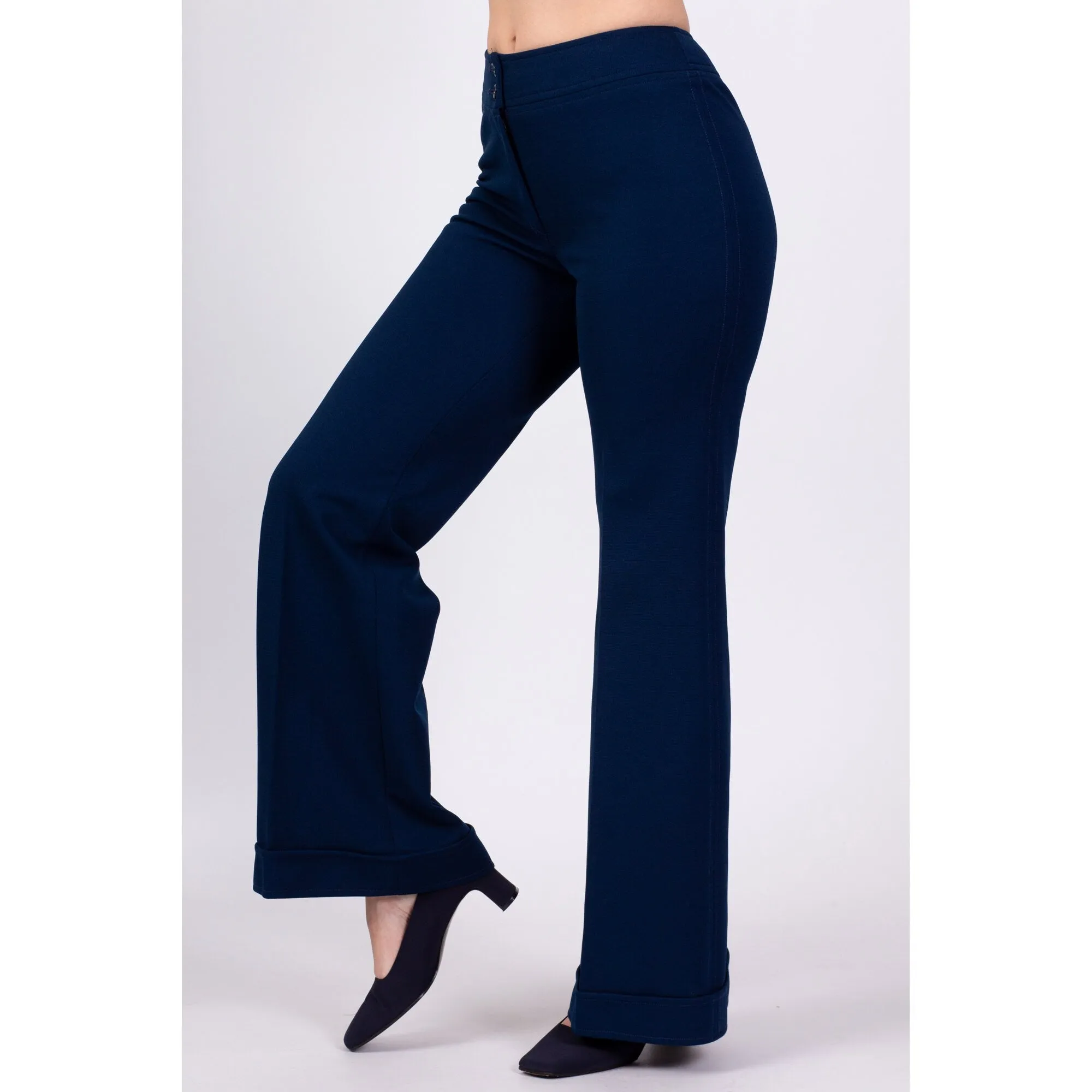 70s Jones New York Navy Blue Trousers - Small