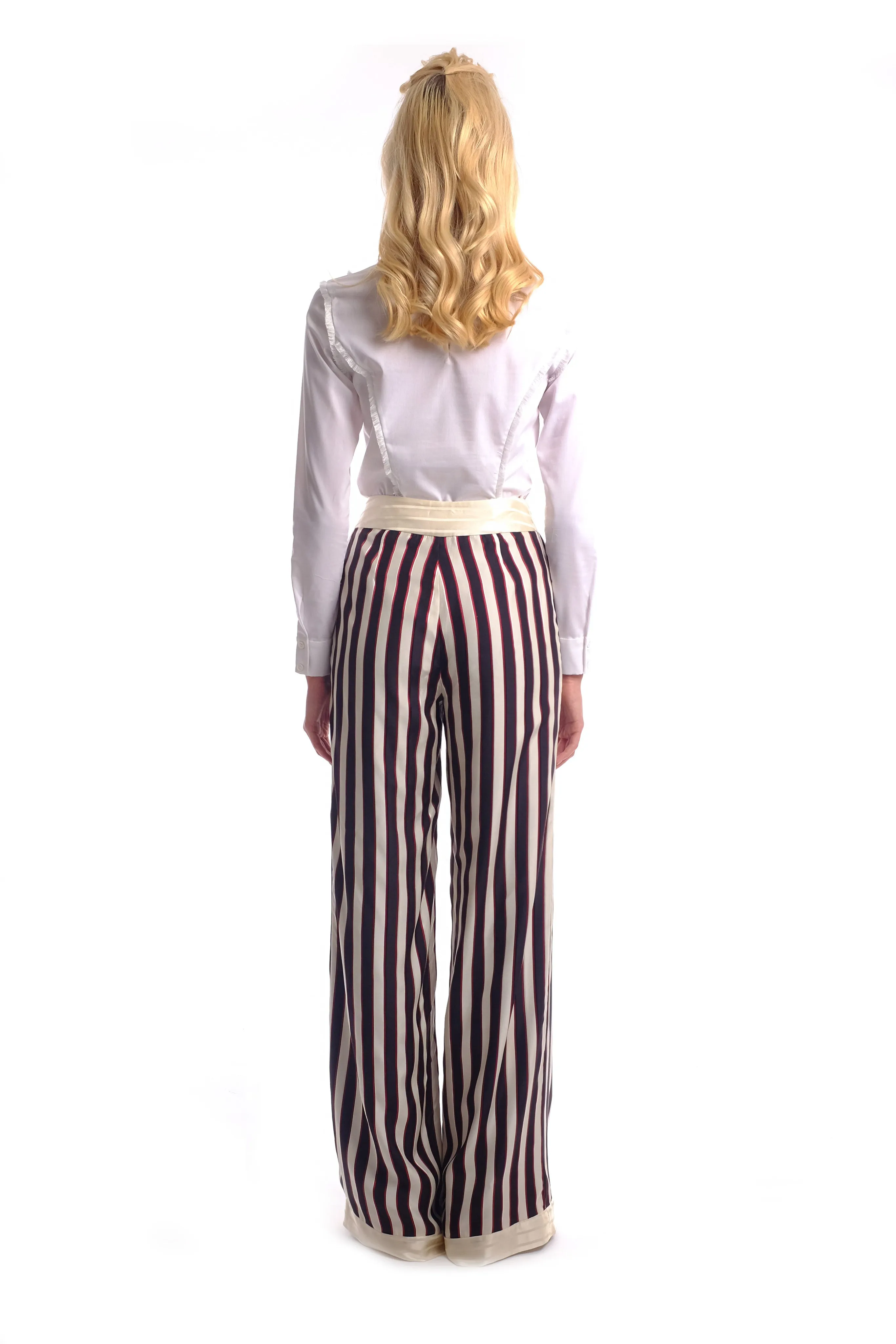 Amani Silk Print Trousers