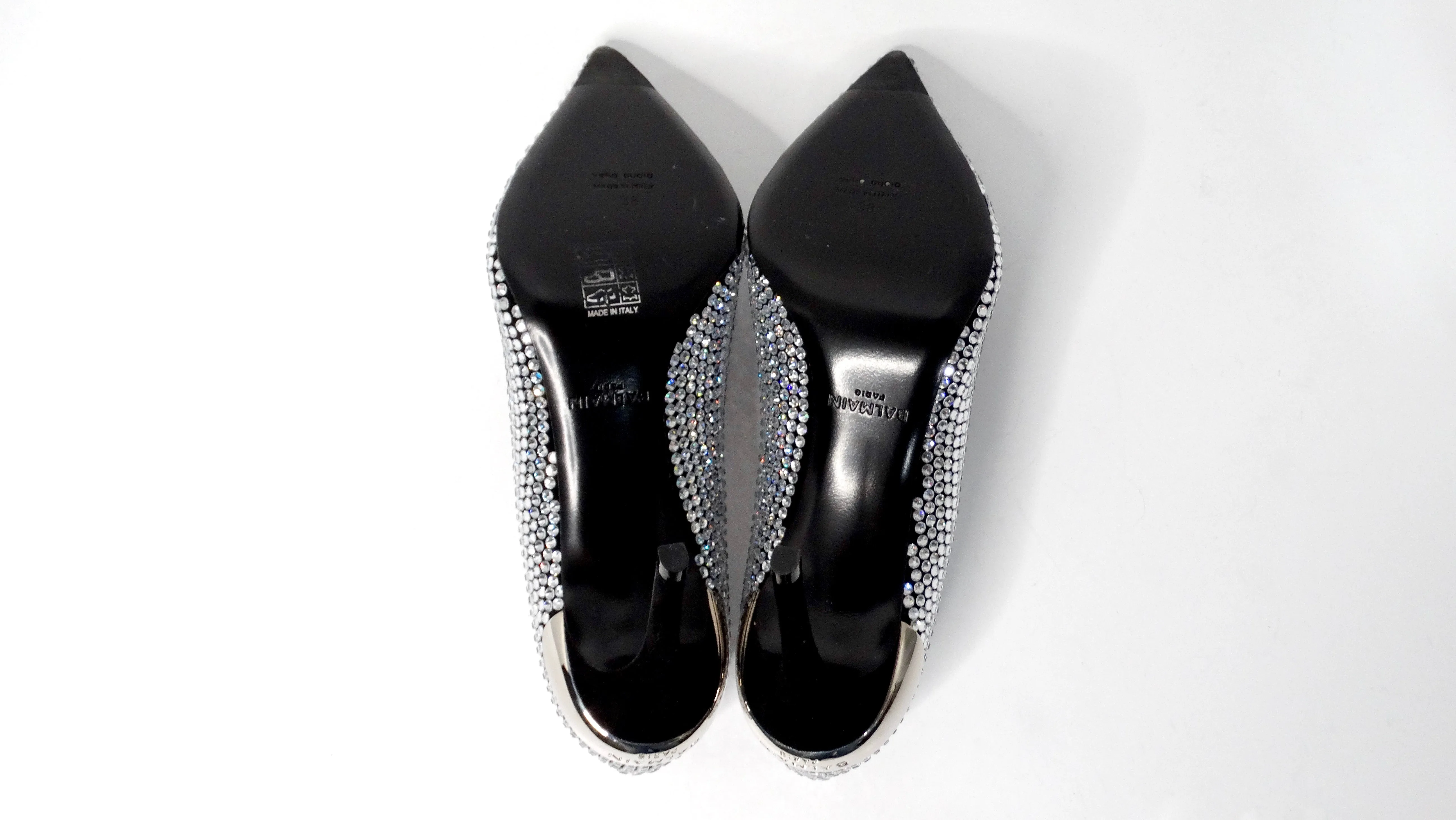 Balmain Orys Suede & Rhinestone Embellished Pumps