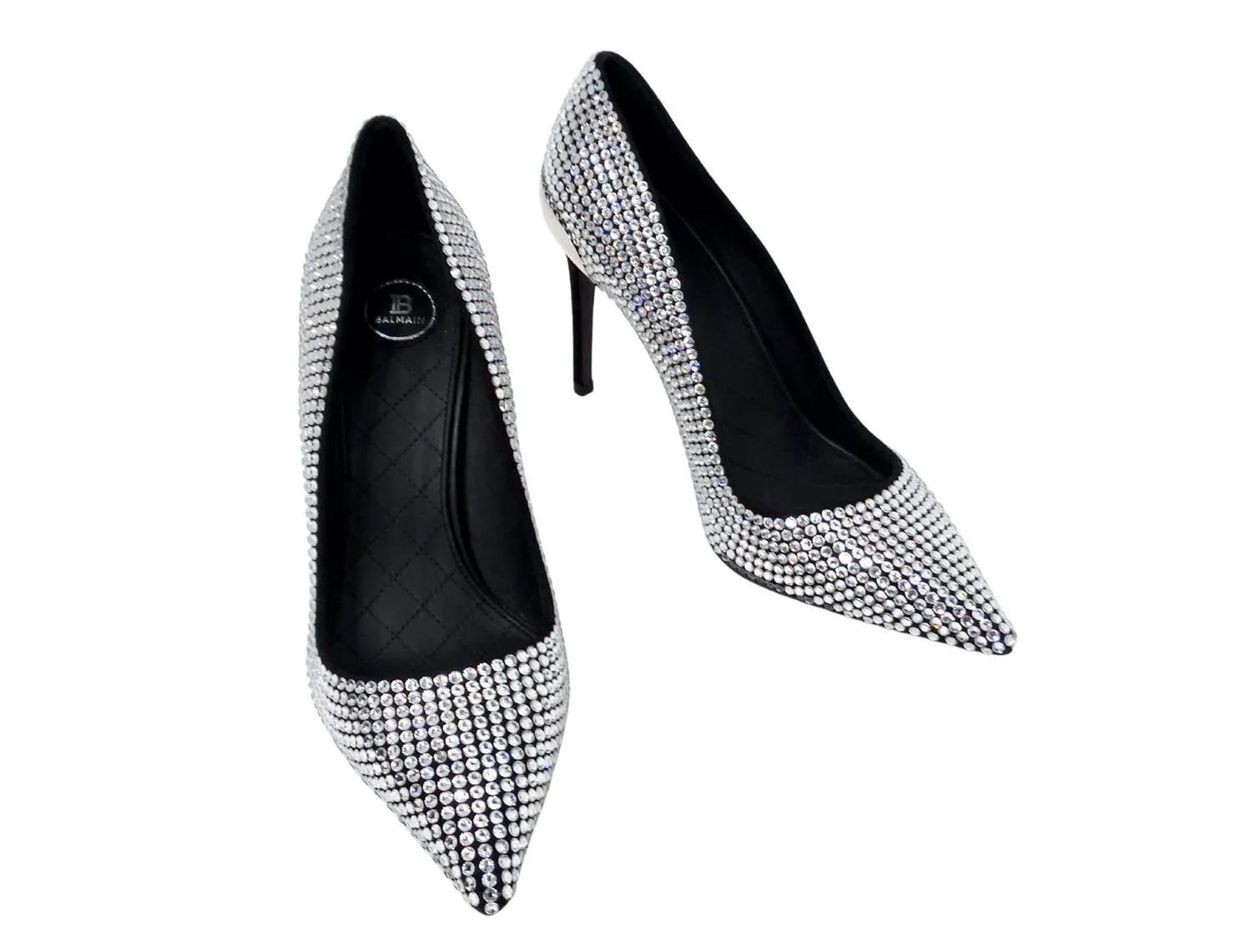 Balmain Orys Suede & Rhinestone Embellished Pumps