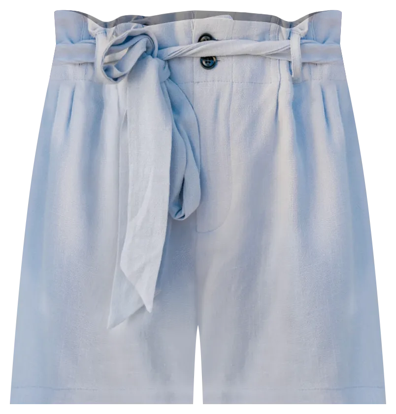 Bayside Stroll Light Blue Paperbag Shorts FINAL SALE