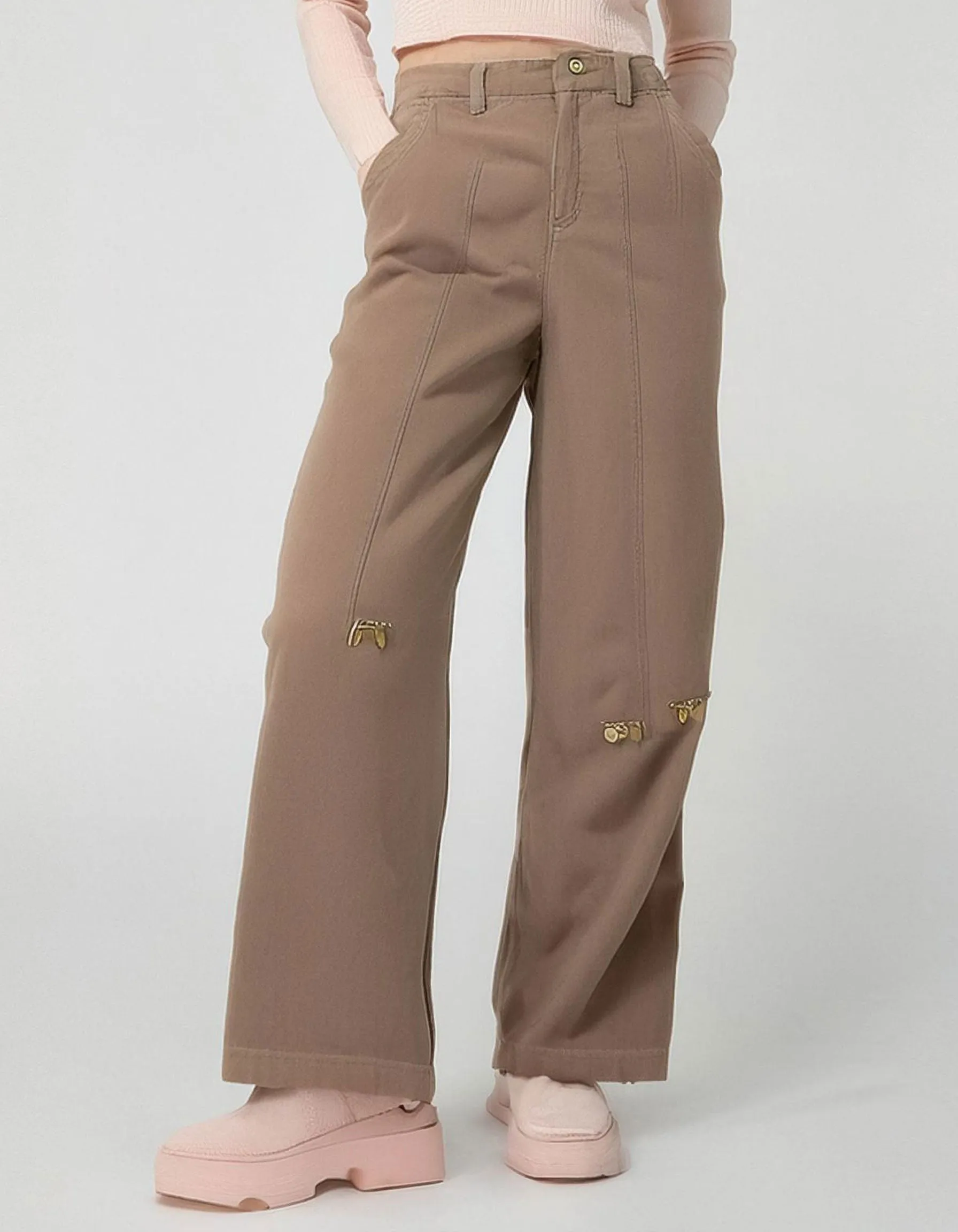 Beige Cargo Pants