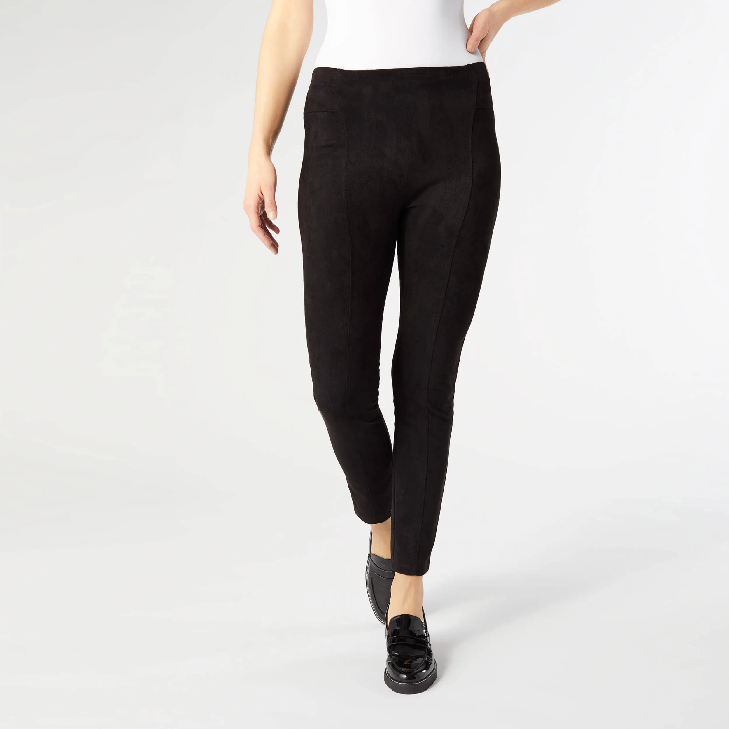 Black Madigan Faux Suede Legging