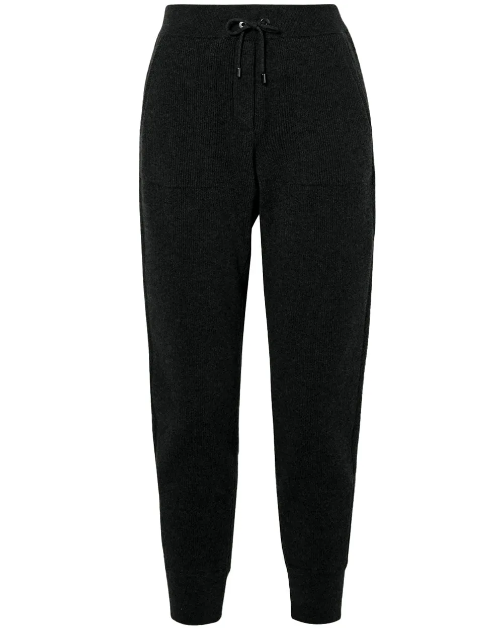 Black Ribbed Cotton Jogger