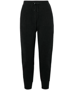 Black Ribbed Cotton Jogger