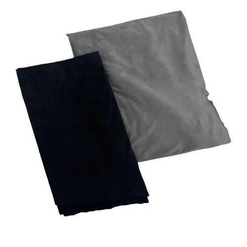 Black Stretch Faux Suede Knit Fabric