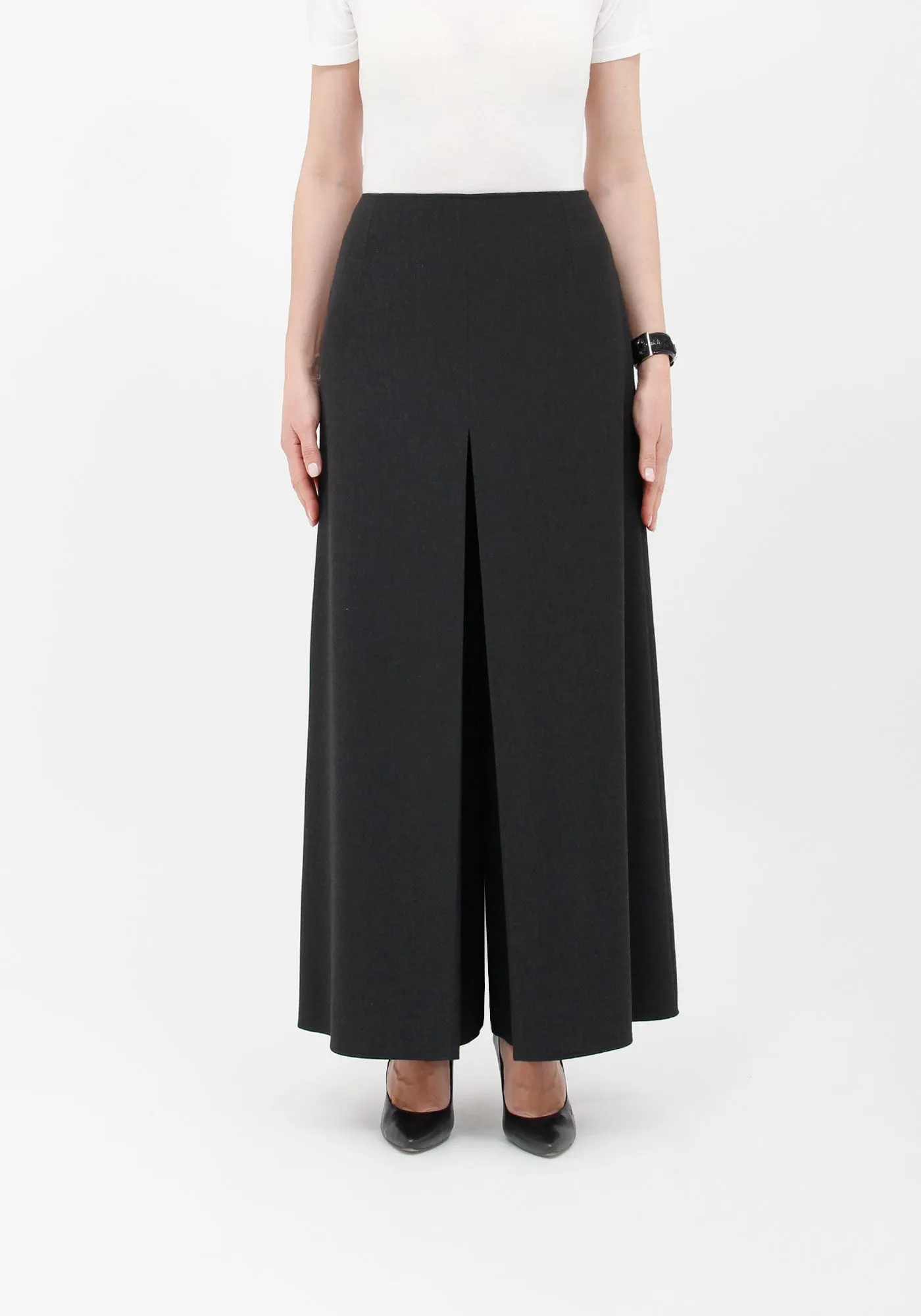 Charcoal High Waisted Palazzo Pants