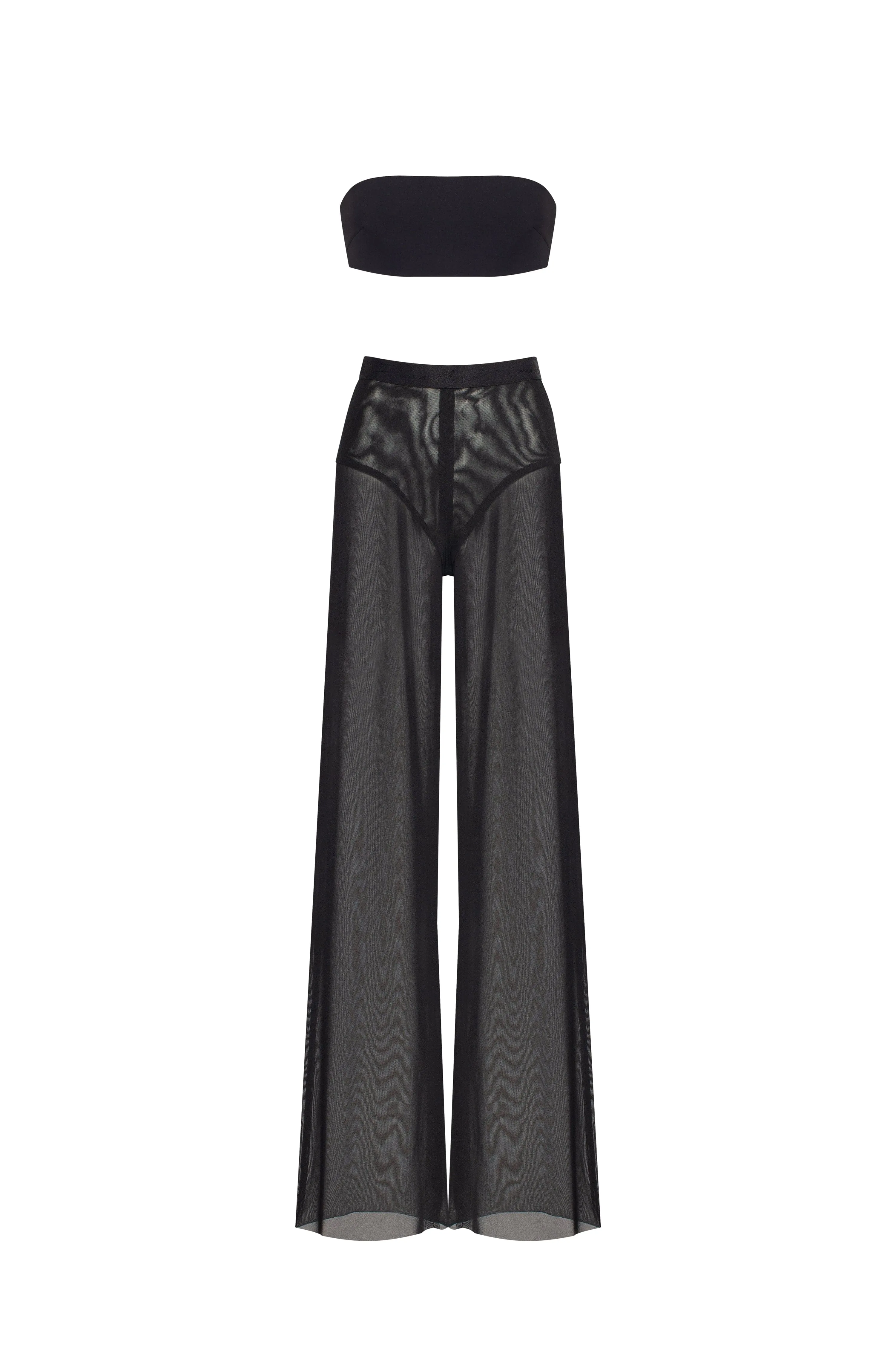 Chic sheer co-ord set in black, Xo Xo