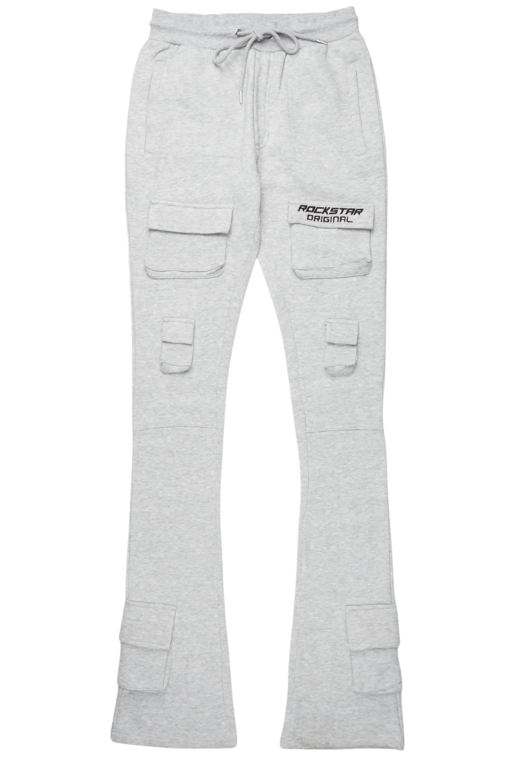 Connor Grey Stacked Flare Track Pant