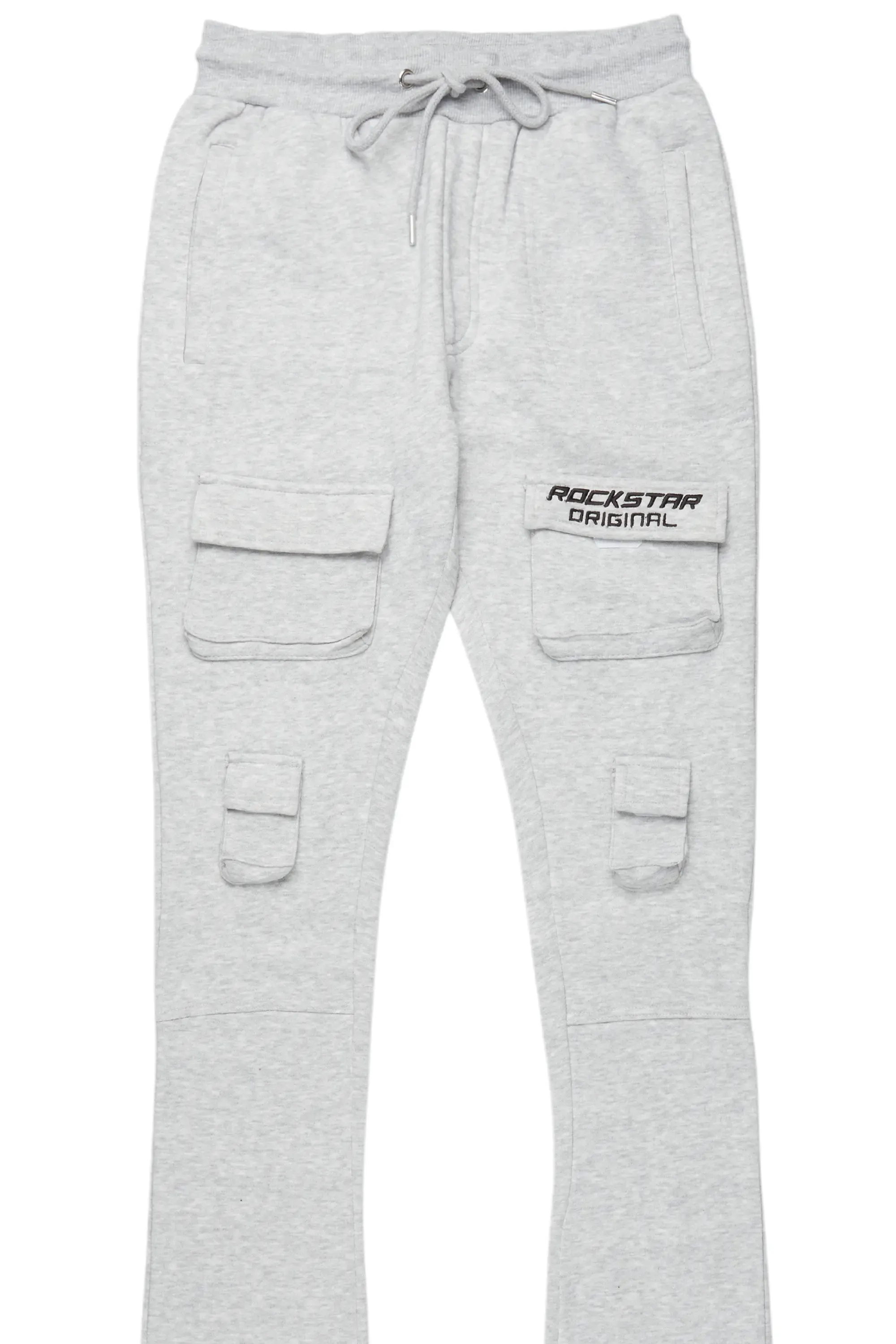 Connor Grey Stacked Flare Track Pant