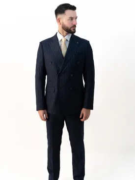 Connor Navy Pinstripe Double Breasted Two Piece Suit