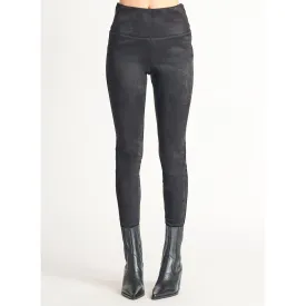 Dex Black Tape Faux Suede Leggings