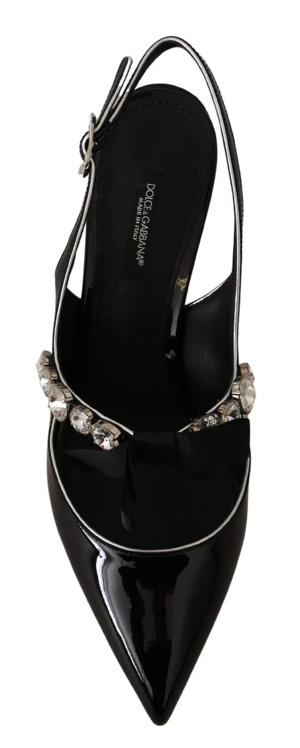 Dolce & Gabbana Elegant Crystal Slingback Heels Pump