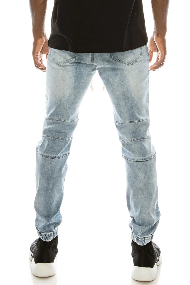 Essential Biker Denim Jogger Pants