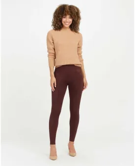 Faux Suede Leggings Merlot