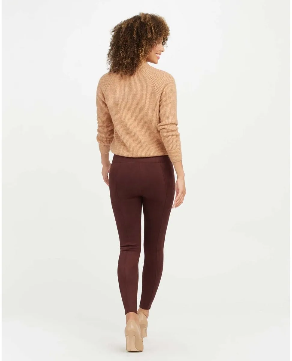 Faux Suede Leggings Merlot