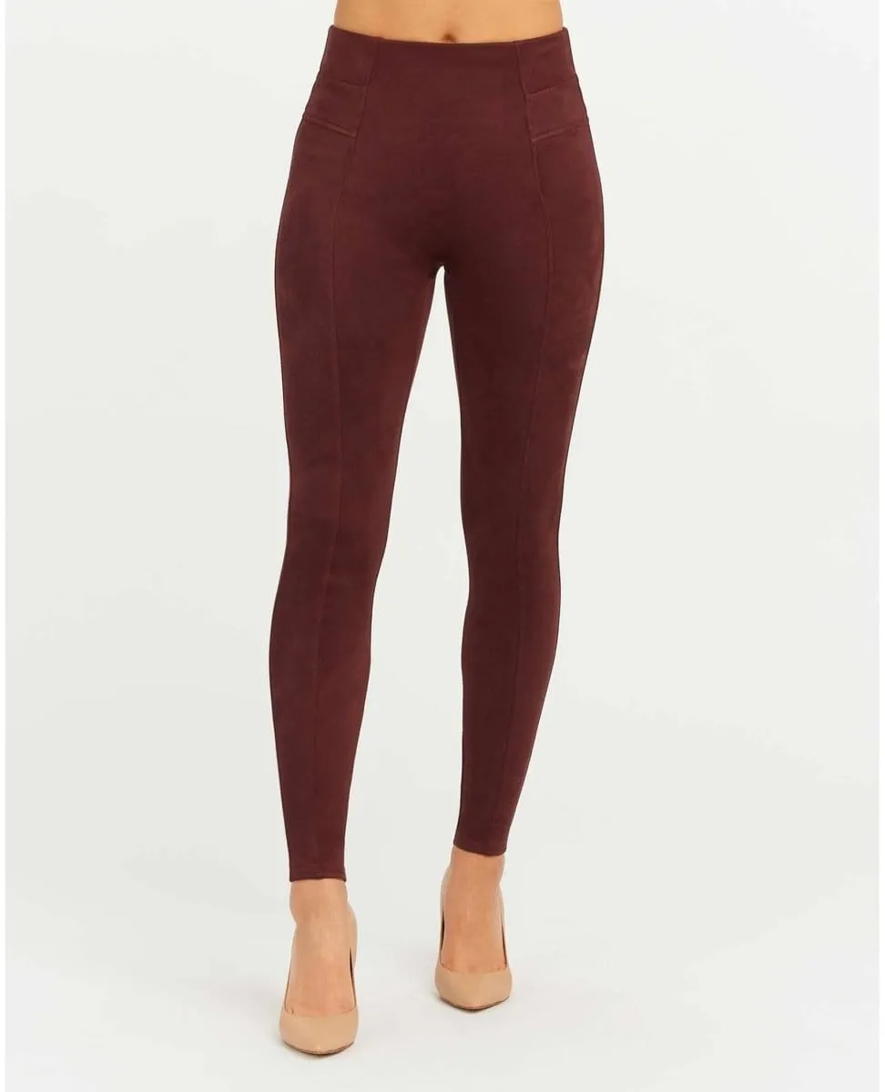 Faux Suede Leggings Merlot