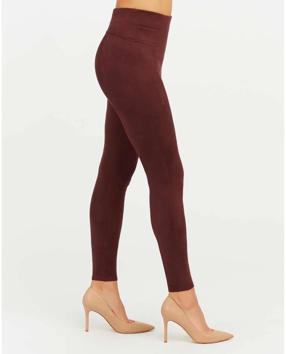 Faux Suede Leggings Merlot