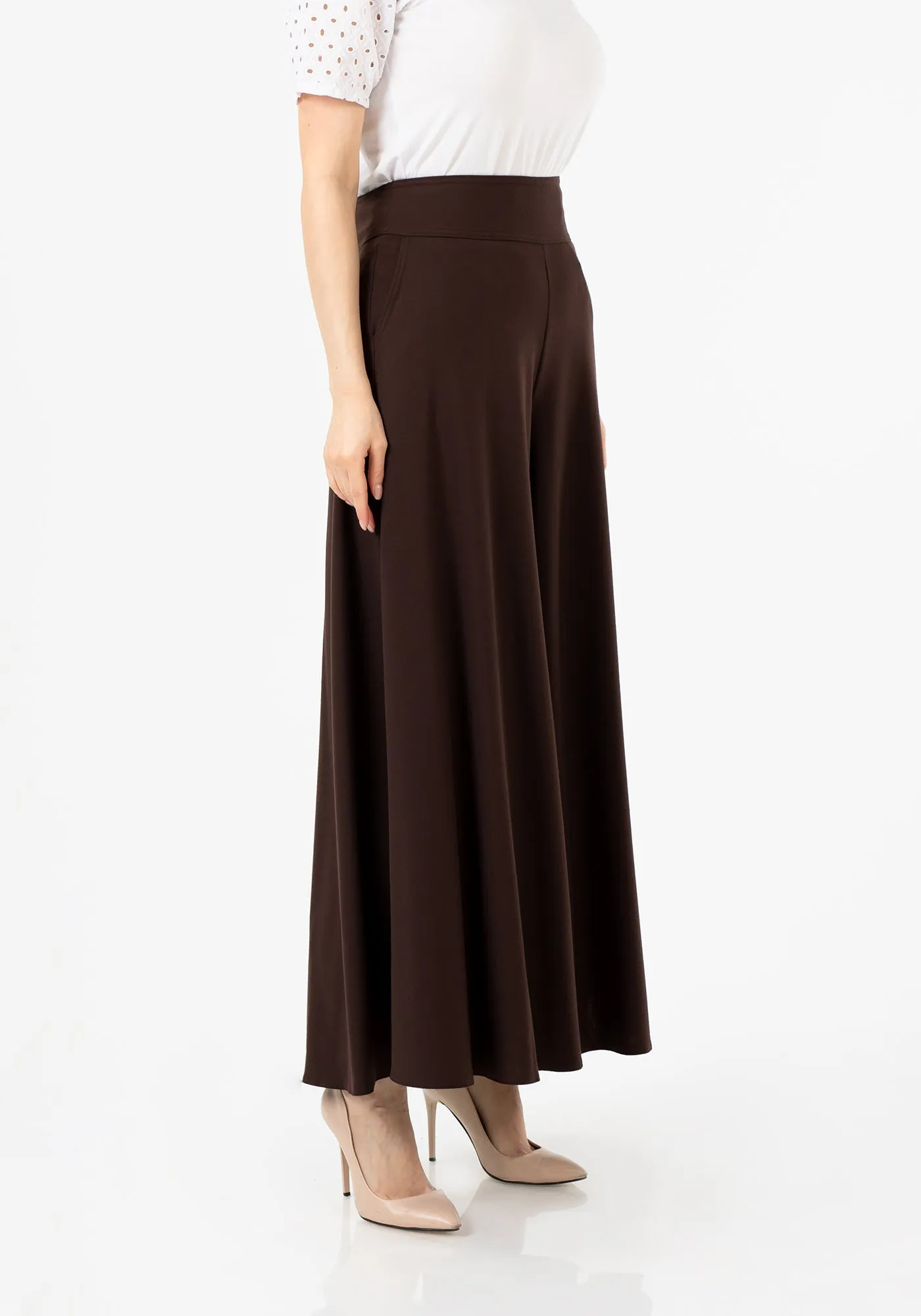 G-Line High Waisted Brown Palazzo Pants