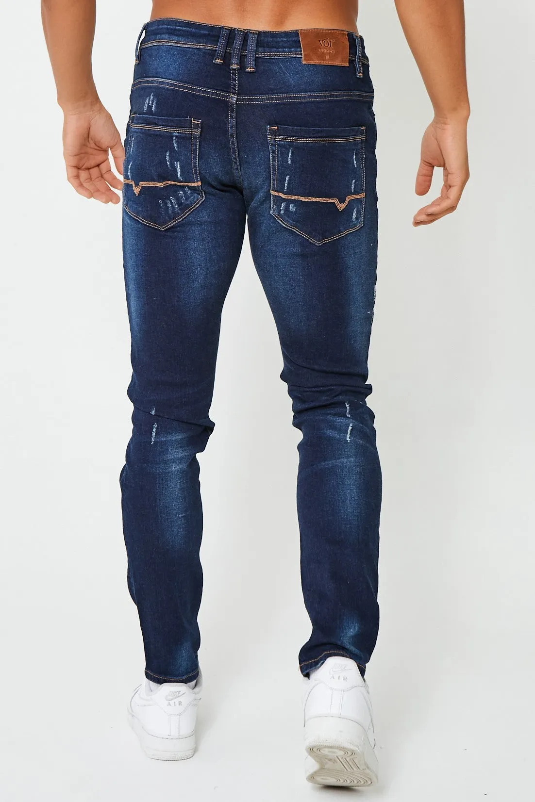 Hanger Lane Tapered Jean - Dark Blue