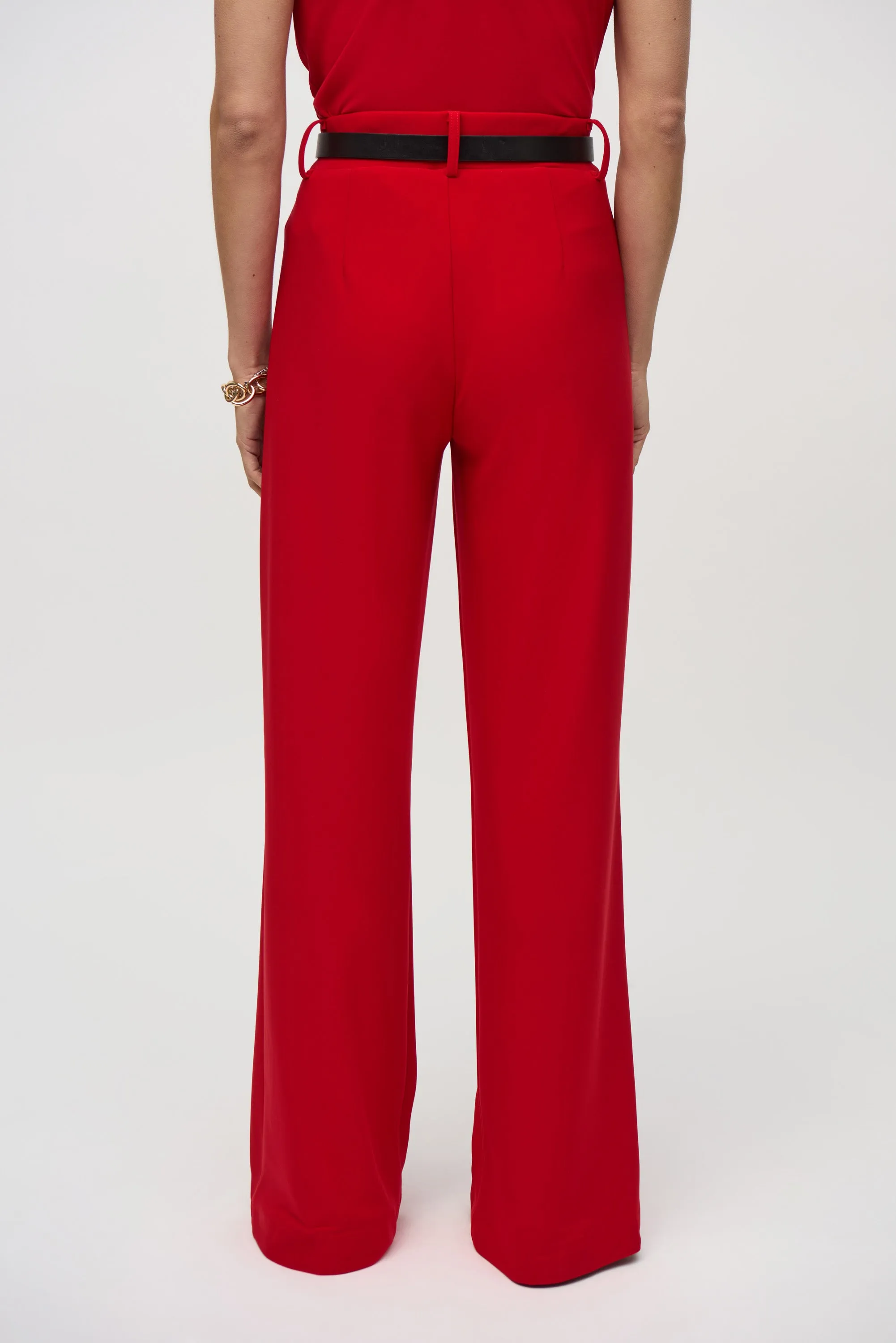 Joseph Ribkoff Silky Knit Belted Wide-Leg Pants