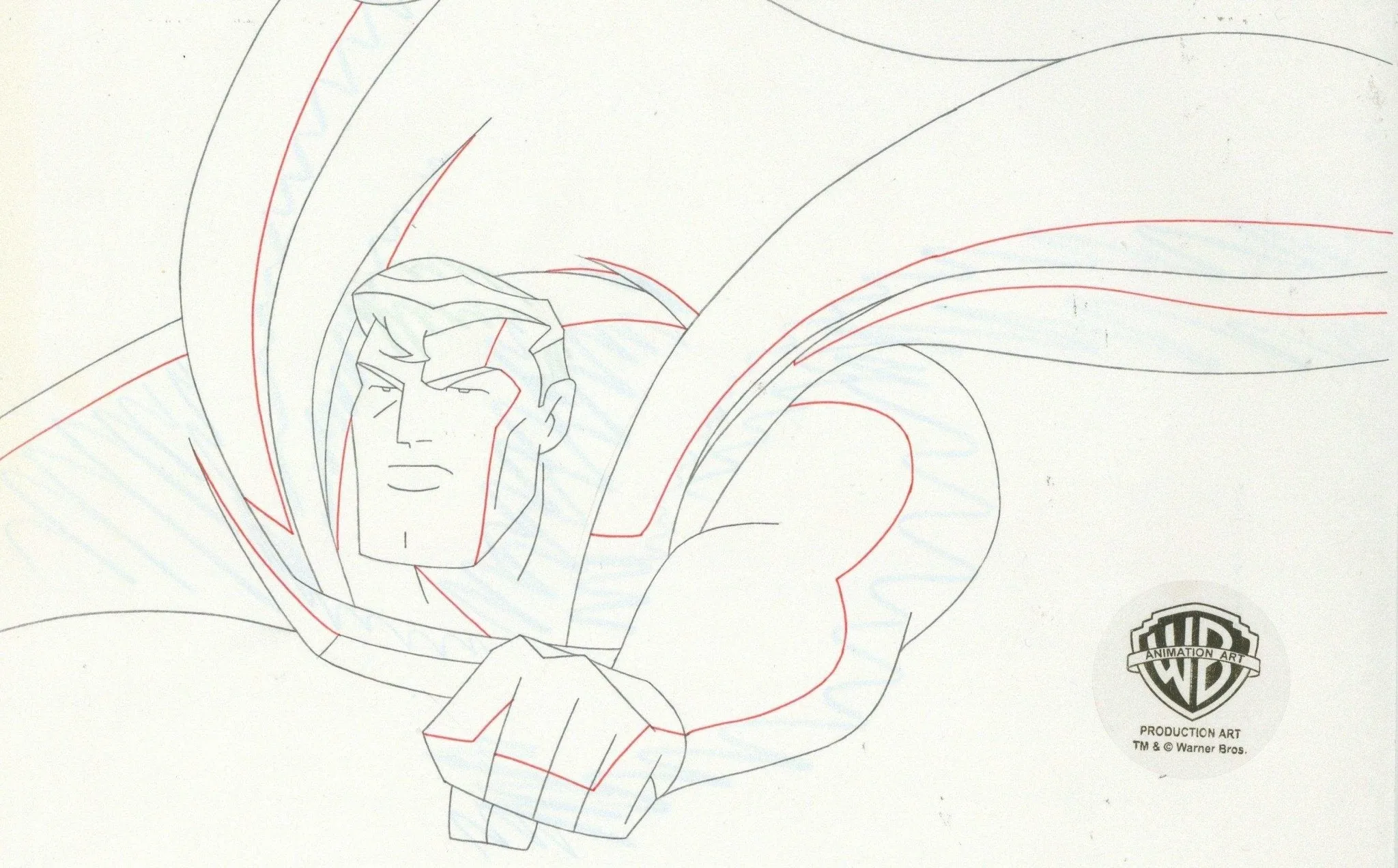 Justice League Unlimited Original Production Drawing: Superman