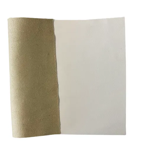 Matte White Lambskin Stretch Faux Leather With Suede Backing Apparel Fabric