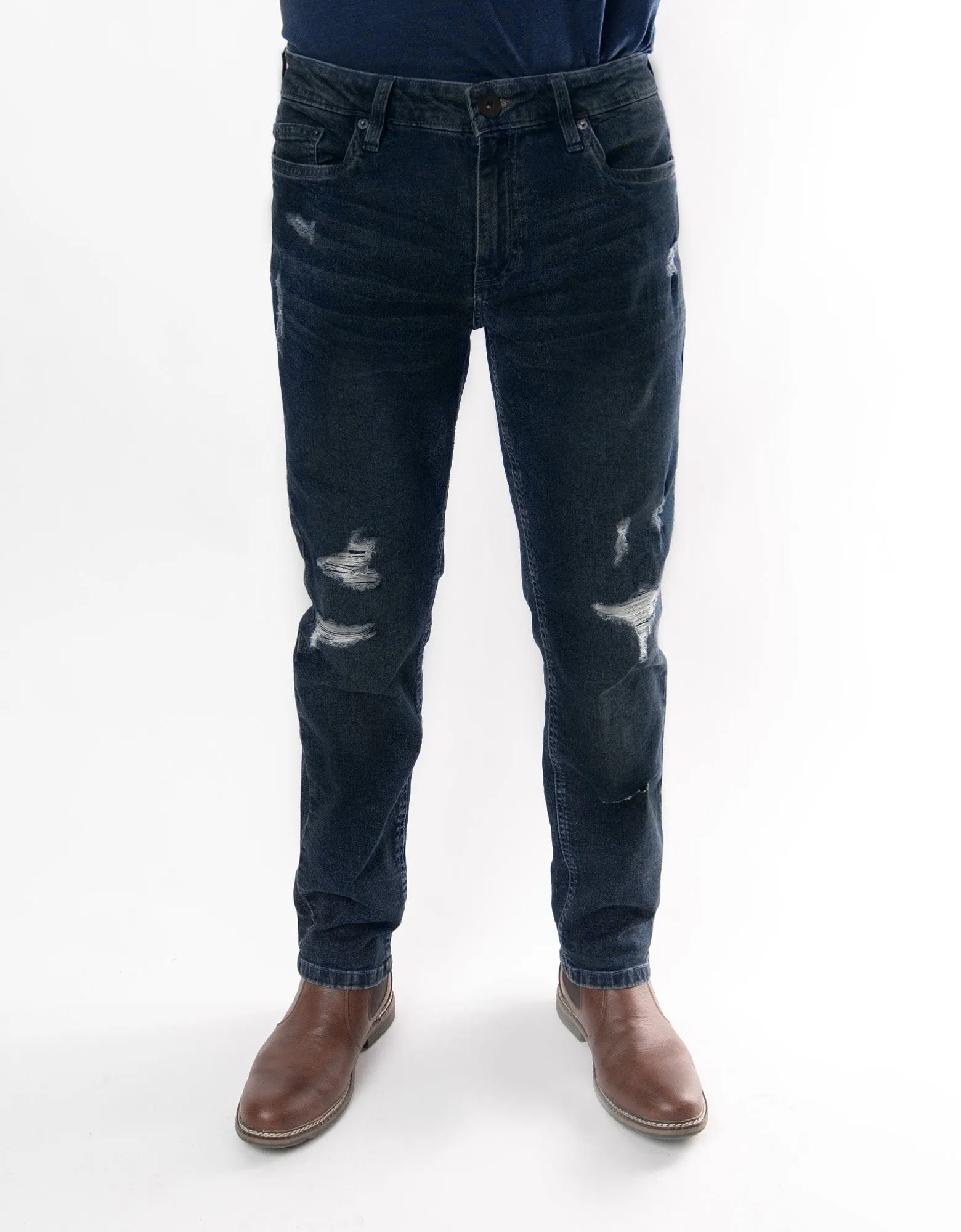 MEN'S STAMPEDE RIPPED STRAIGHT FIT JEANS