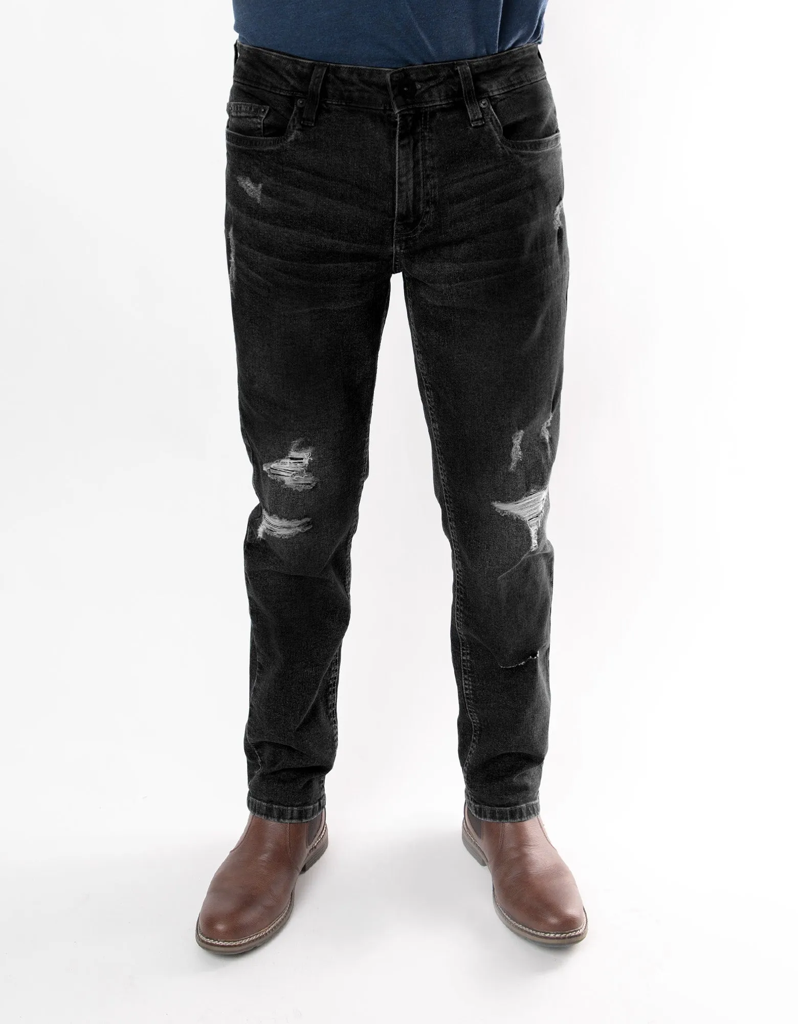 MEN'S STAMPEDE RIPPED STRAIGHT FIT JEANS