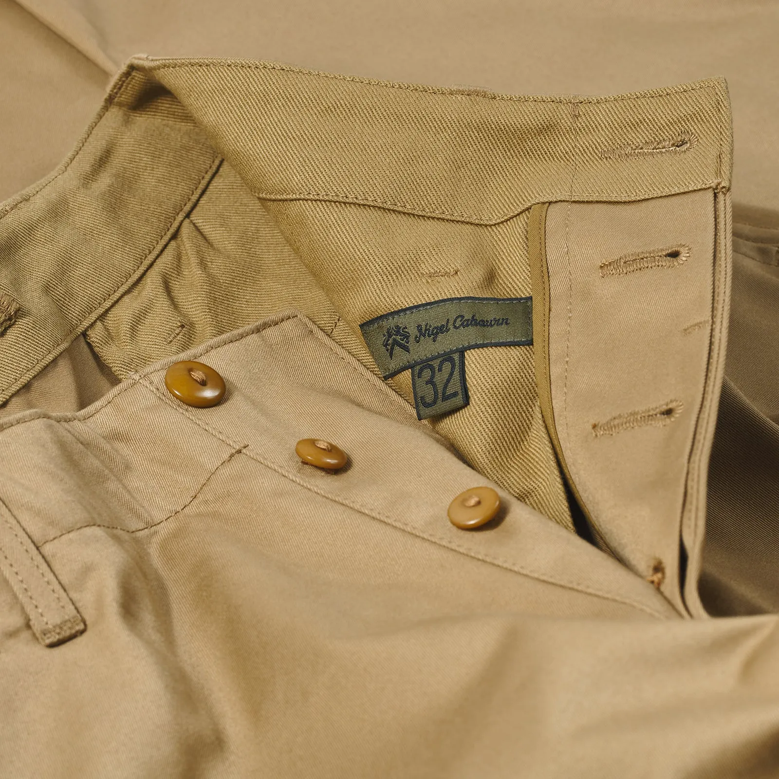 Nigel Cabourn Beige Chino Pants