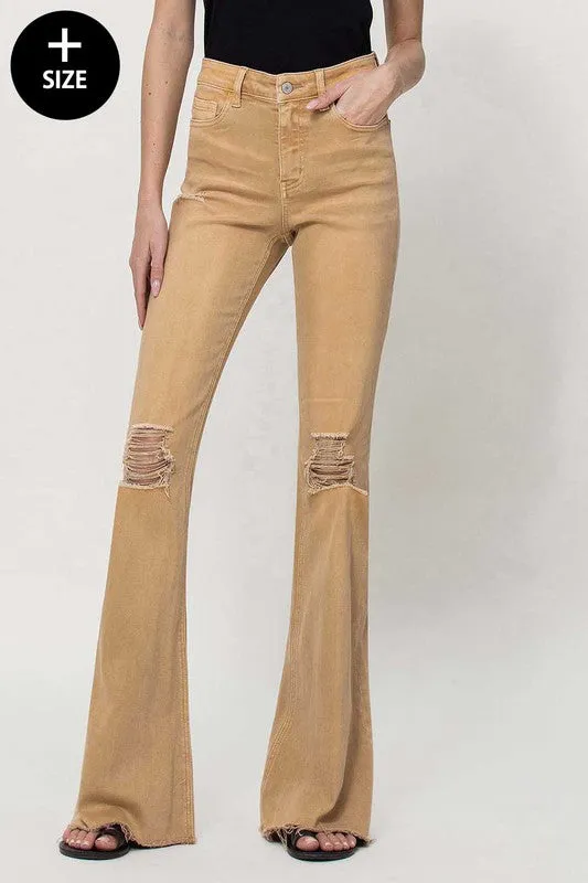 Plus Size High Rise Flare Jeans