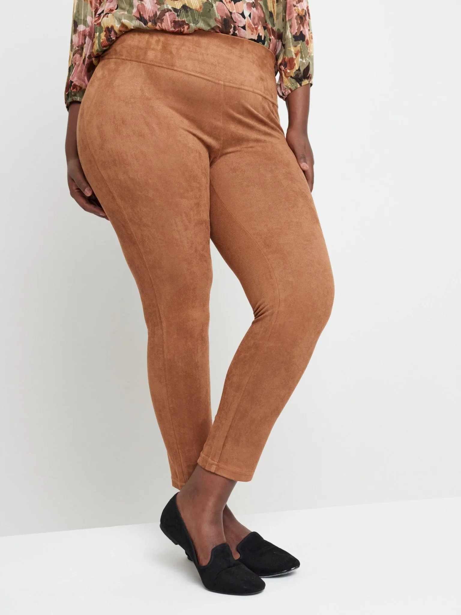 Roz & Ali Tummy Control Faux Suede - Plus