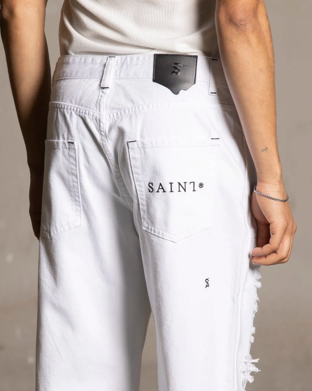 Saint Morta Titus Carpenter Jeans White