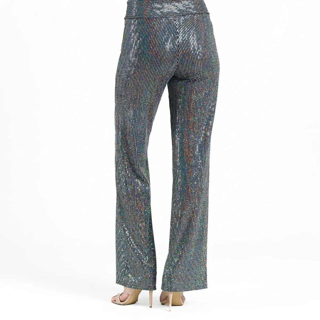 Shimmer Pant in Black Silver by Clara Sun Woo