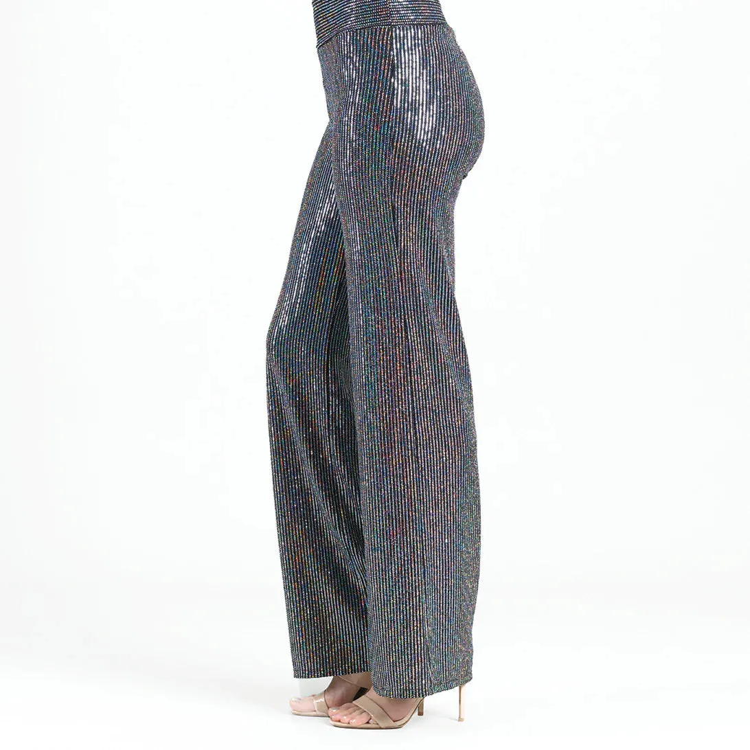 Shimmer Pant in Black Silver by Clara Sun Woo