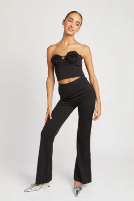 Sleek Silhouette High Waisted Flared Pants