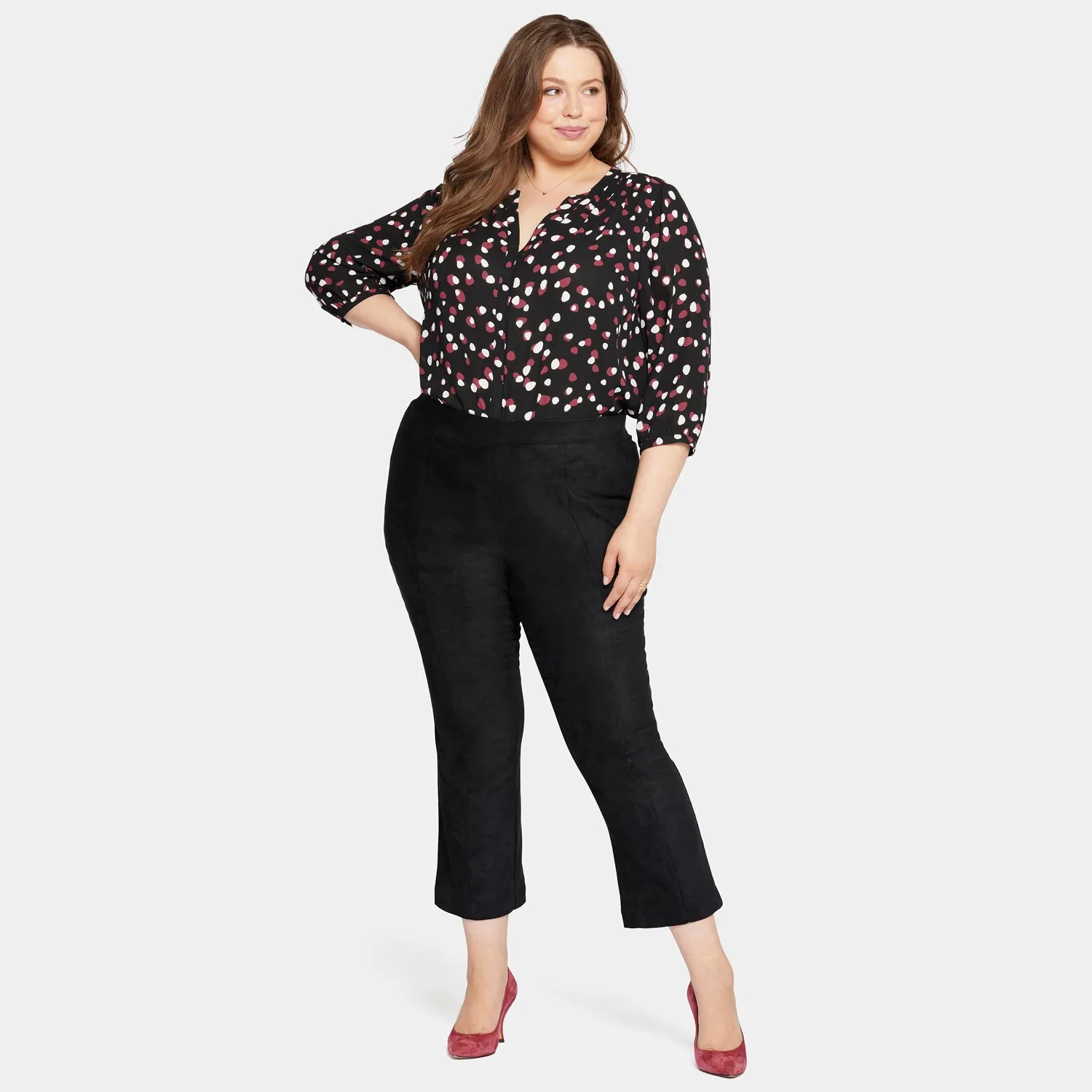 Slim Bootcut Pull-On Pants In Plus Size - Black