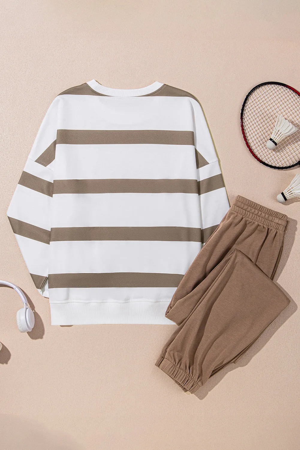 Stripe Pullover and Pants Set