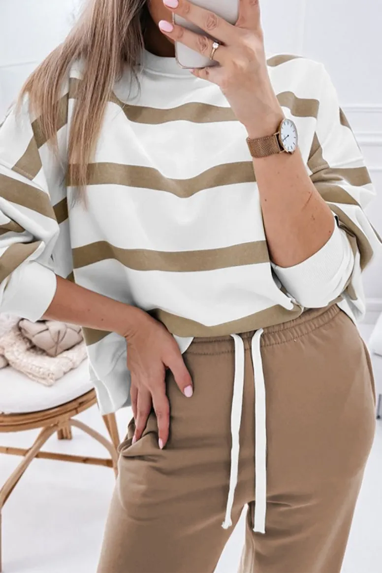 Stripe Pullover and Pants Set