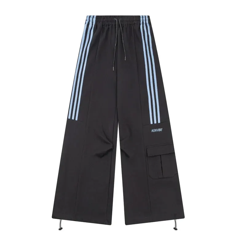 Striped Cargo Track Pants