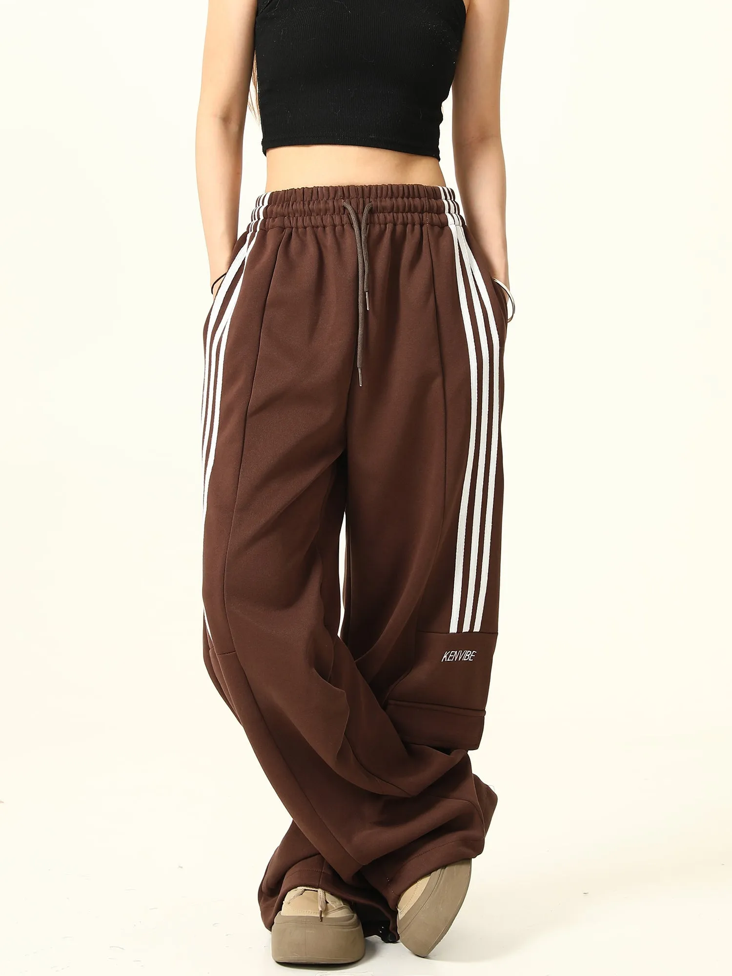 Striped Cargo Track Pants