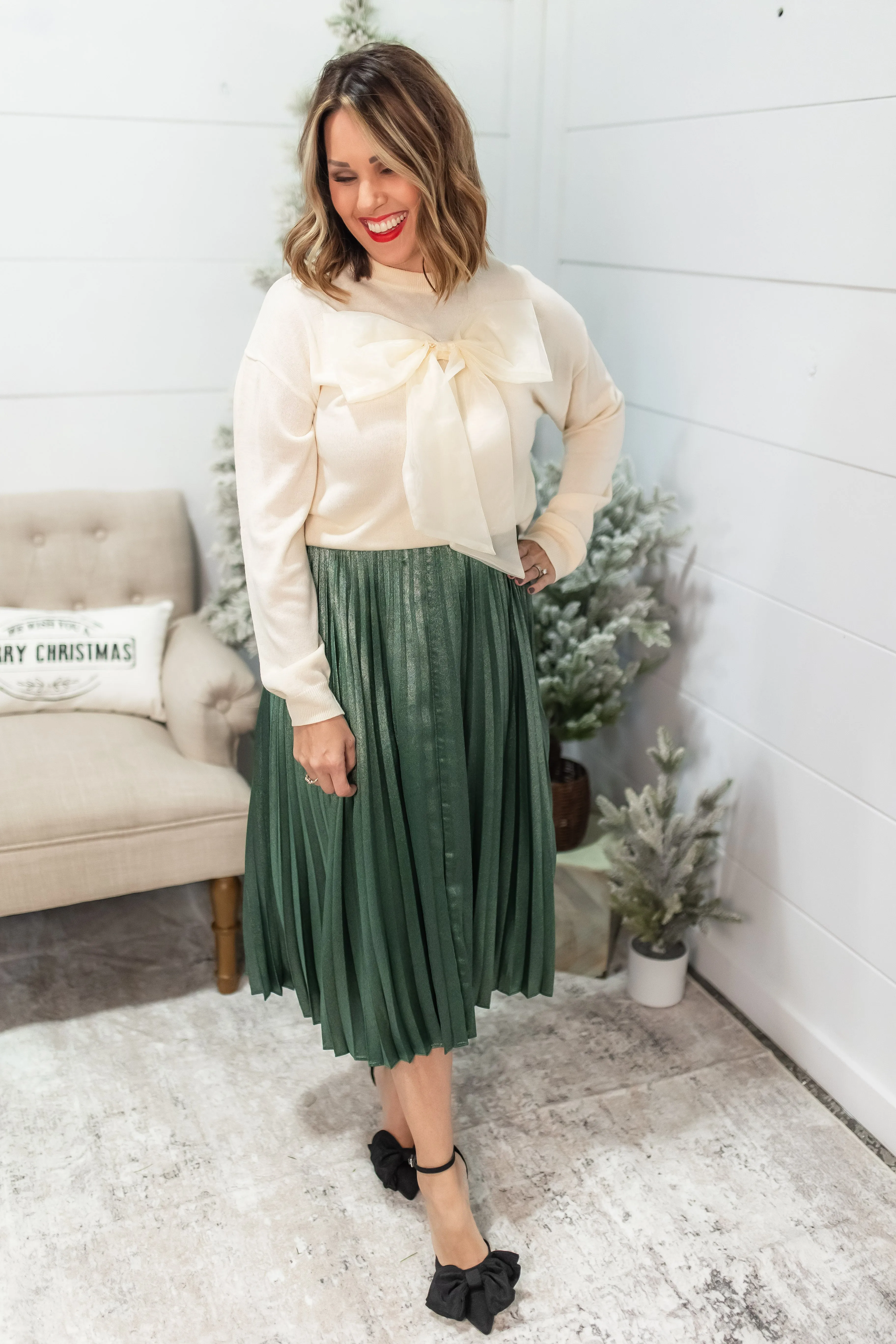 The Chic Tulle Tie Sweater