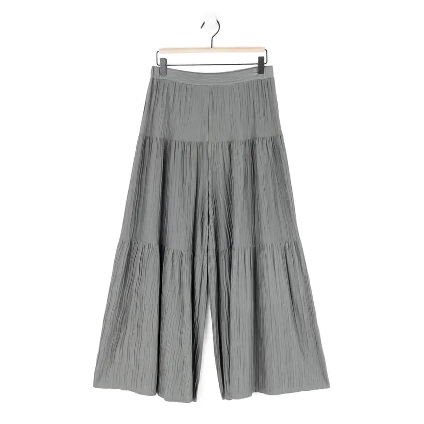 Tiered Skirt Pant in Olive by Clara Sun Woo