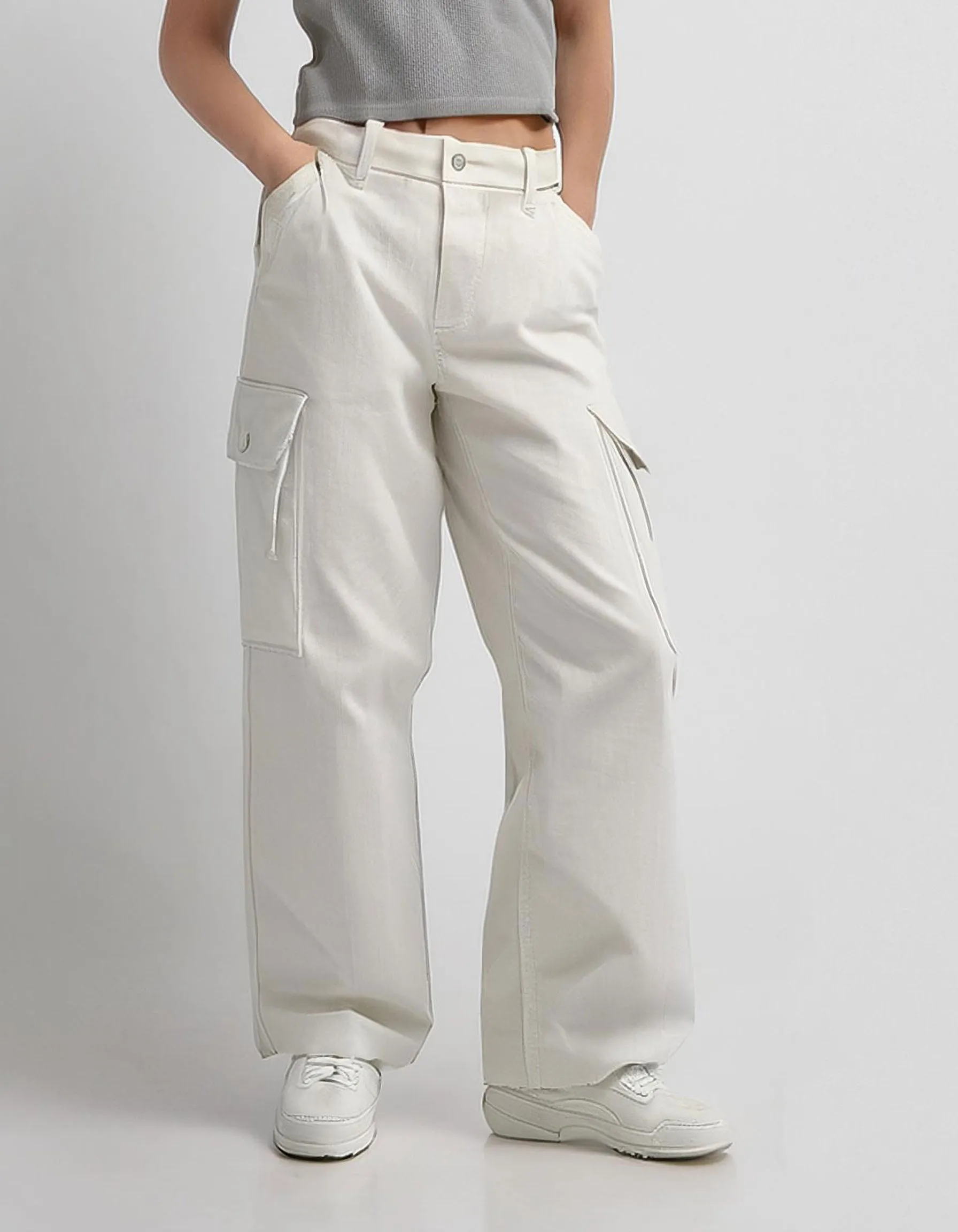 White Cargo Pants