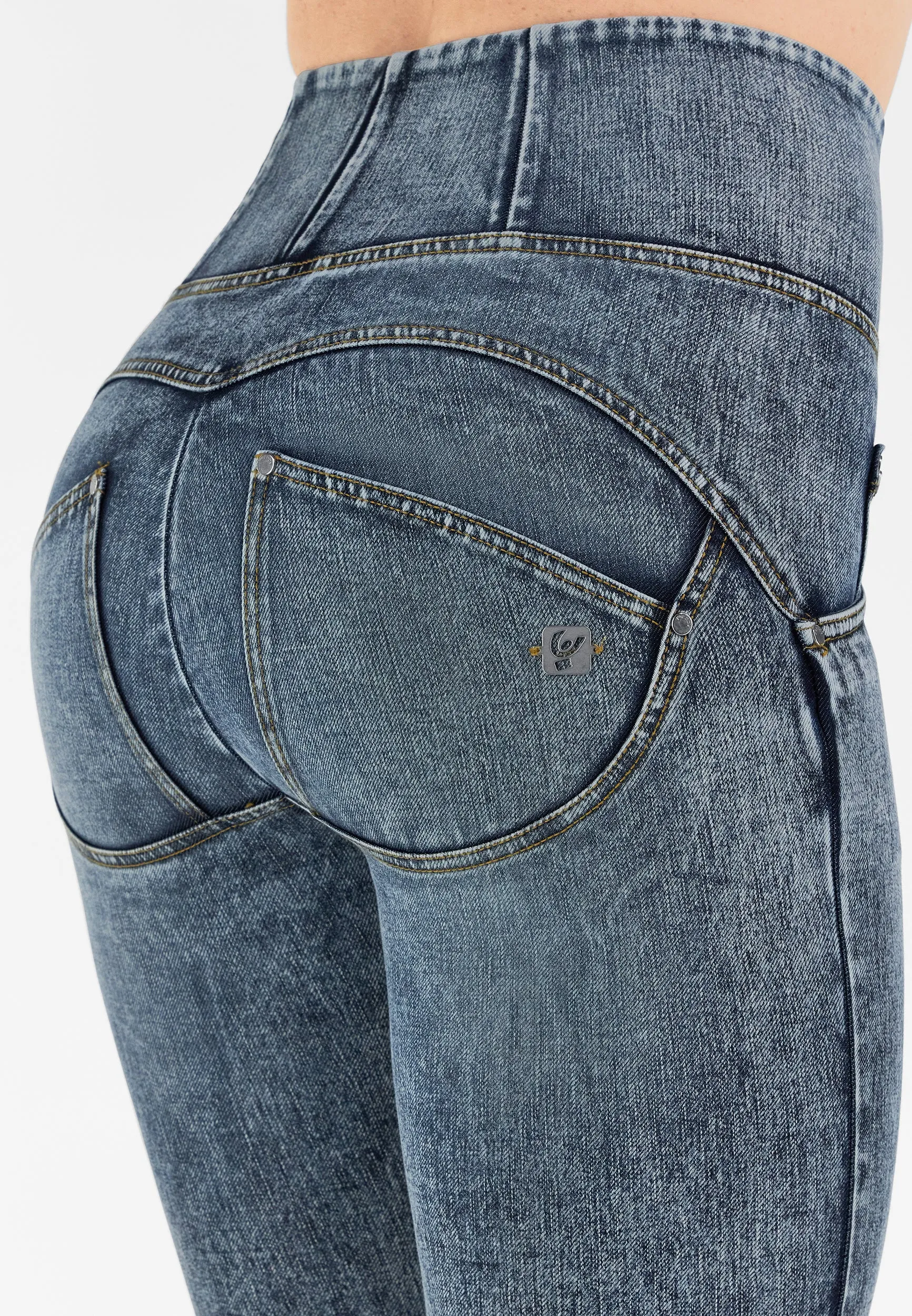 (WRUPSNUG2HS222-J19Y) Woven Denim WR.UP® Ripped Jeans met Hoge Taille