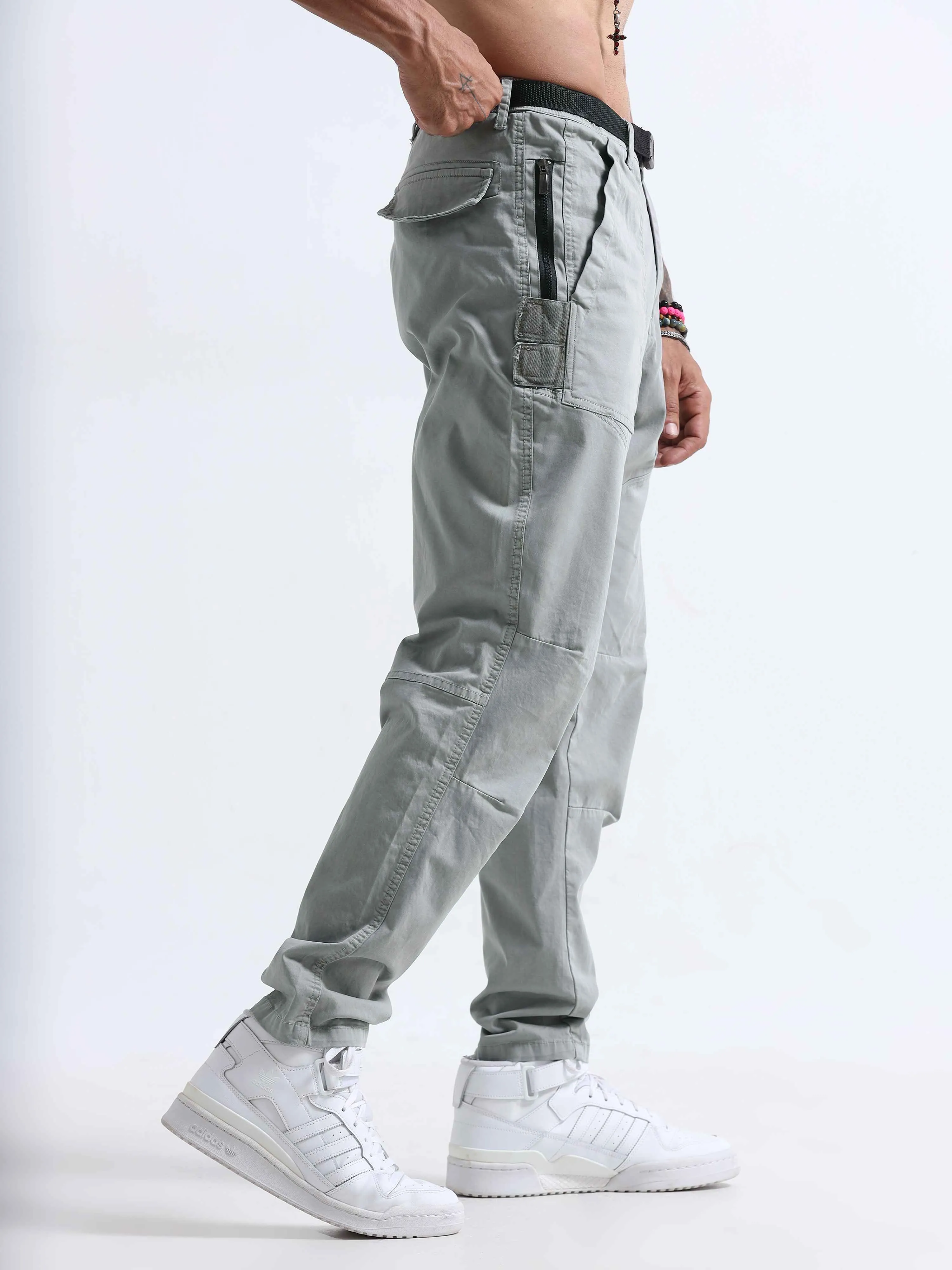 ZipCore Utility Pant In Grey